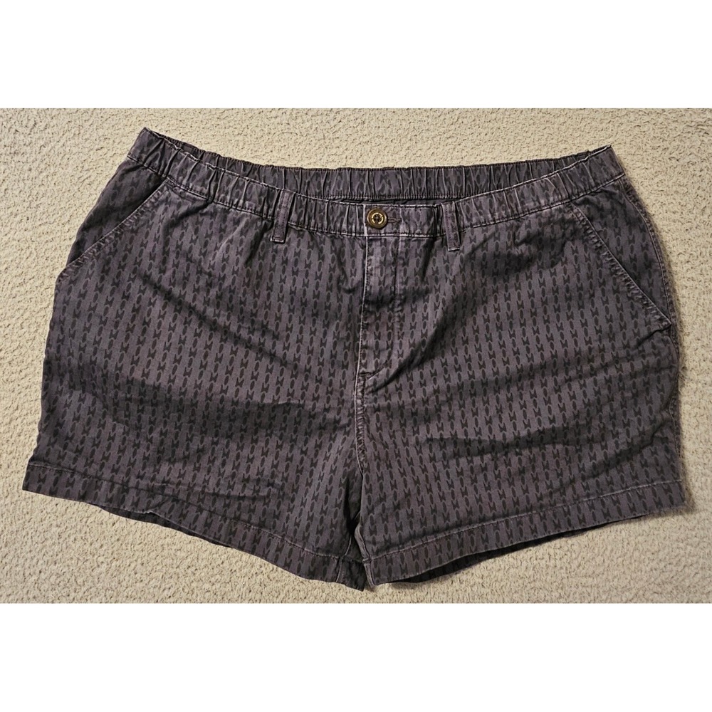 Chubbies Mens Size 2XL XXL Shorts Gray Geometric Pattern Elastic Waist 4"